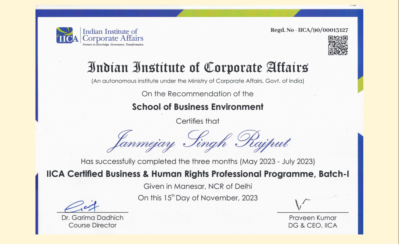 Certificate - 150707